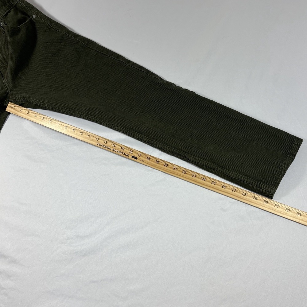 Levis 502 Mens FITS 32x30 Green Corduroy Pants Stretch 5 Pocket Grunge Emo Punk - Picture 11 of 13